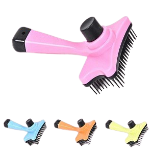 Pet Button Brush Plastic Handle – Pet Grooming Tool