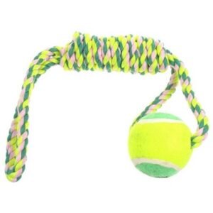 Squeaky Sport Ball With Rope Toy For Dogs