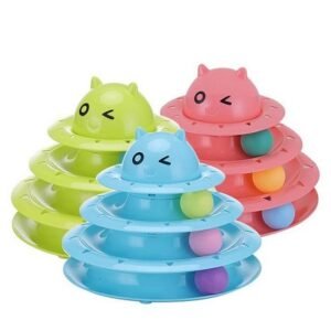 Tower Of Tracks With Face Cat Toy