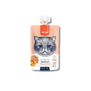 Wanpy Tasty Meat Paste Cat Treat Salmon with Chicken & Carrot- 90gm