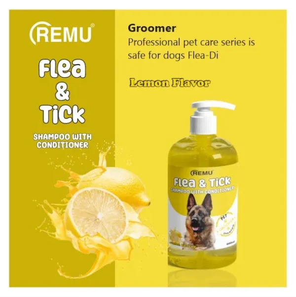 Groomer Shampoo Flea & Tick with Conditioner – Lemon